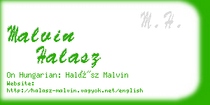 malvin halasz business card